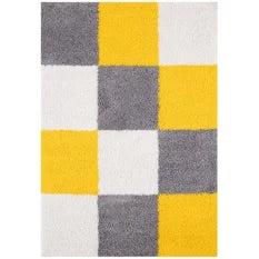 Myshaggy Collection Rugs Geometric Design 381 Yellow