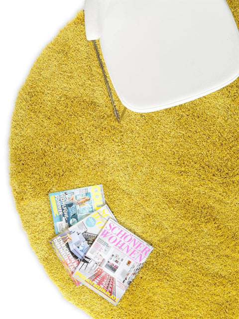 Sophie Shag Brown Rug benuta Rug Size: Approximately 160cm in Diameter