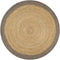 vidaXL Handmade Jute Rug with Grey Border
