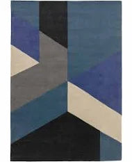 Asiatic London Asiatic Rugs London Reef RF13 Big Geo Blue