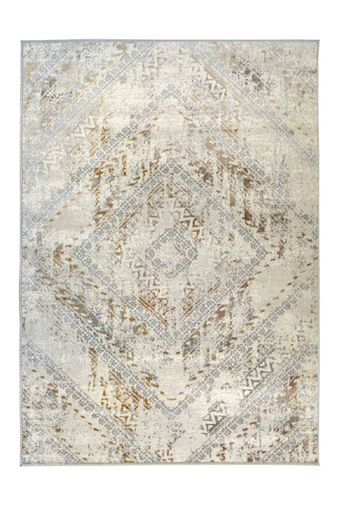 Homemaker Abstract Square Ochre Rug