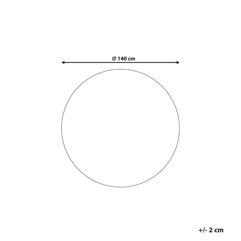 Beliani Shaggy Round Area Rug