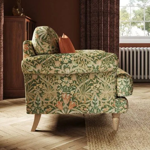 Dunelm Jolene William Morris Woodland Weeds Print Velvet Snuggle Chair