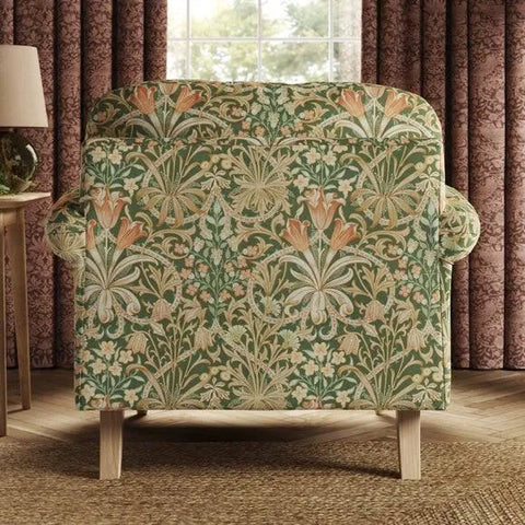 Dunelm Jolene William Morris Woodland Weeds Print Velvet Snuggle Chair