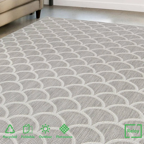 George Relay Hydro-Flex Fan Indoor/Outdoor Rug