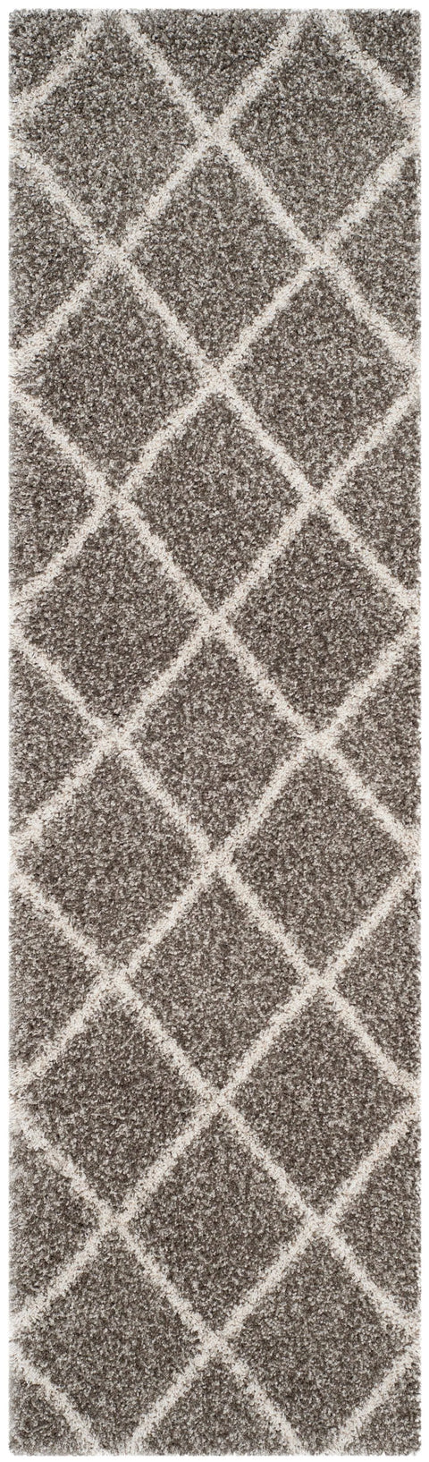 SAFAVIEH Hudson Shag Collection Ivory Modern Trellis Rug