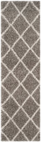 SAFAVIEH Hudson Shag Collection Ivory Modern Trellis Rug
