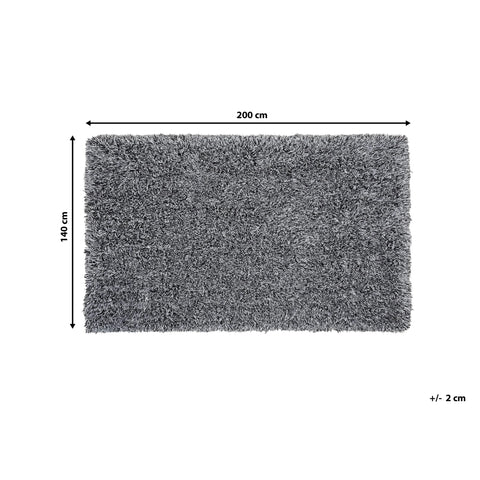 Beliani Shaggy Area Rug High-Pile Carpet Solid Polyester Rectangular
