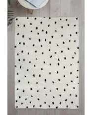 Homemaker Monochrome Snug Spotty Shaggy Rug