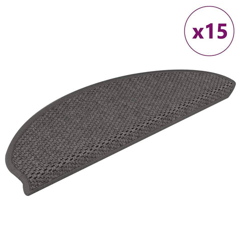 vidaXL Self-Adhesive Sisal-Look Stair Mats