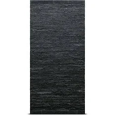 Rug Solid Leather Rug Dark Grey