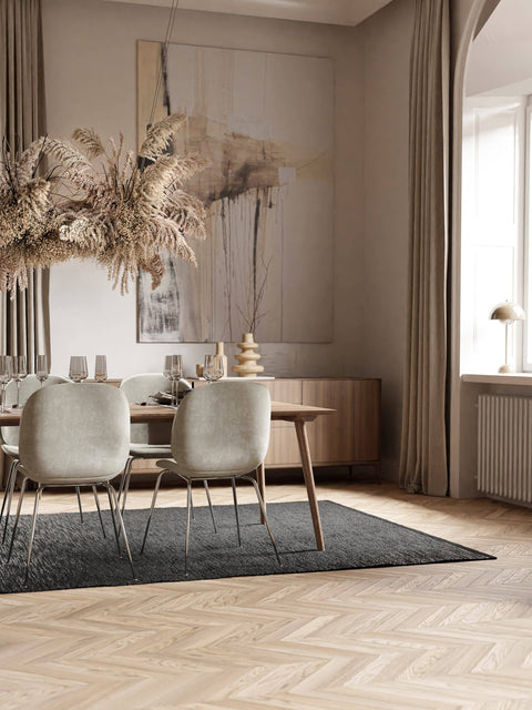 Rug Solid Leather Rug Dark Grey