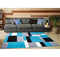 Tarra Tufted Teal/Black/White Area Rug Ebern Designs Rug