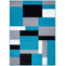 Tarra Tufted Teal/Black/White Area Rug Ebern Designs Rug