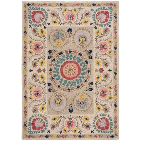 Dunelm Hani Floral Wool Rug
