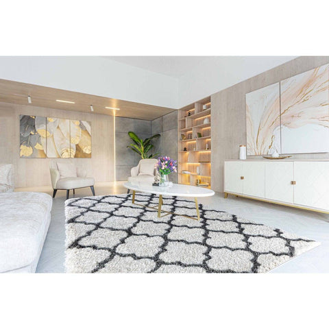 Serdim Rugs Moroccan Trellis Shaggy Rugs