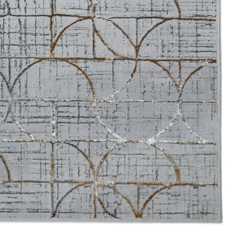 Creation G2851 Geometric Distressed Grey Rug