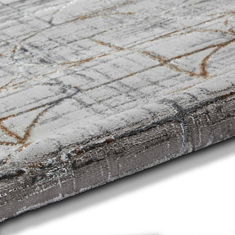 Creation G2851 Geometric Distressed Grey Rug