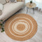 Esselle Altrincham Bleached Jute Circle Rug