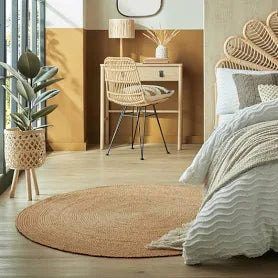 Dunelm Blair Jute Round Boho Rug