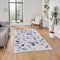 Think Rugs Force K7282 Ivory Grey Abstract Rug