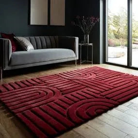 Dunelm Supersoft Lush Geometric Faux Fur Arch Rug
