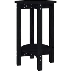 VidaXL Coffee Table Black Ø 40x60 cm Solid Wood Pine