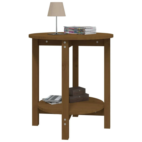 VidaXL Coffee Table Black Ø 40x60 cm Solid Wood Pine
