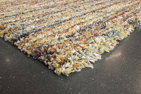 Mastercraft - Mehari Multi Stripes 133x195cm Large Rug Carpet Thick Pile Rugs Living Room Bedroom