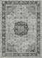 Da Vinci 057 0559 9686 Stain Resistant Bordered Floral Traditional Blue Grey Rug for Bedroom & Dining Room-160X230