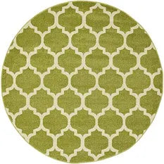 Unique Loom Round Trellis Geometric Area Rug