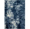 Modern Navy Blue Abstract Living Room Area Rug