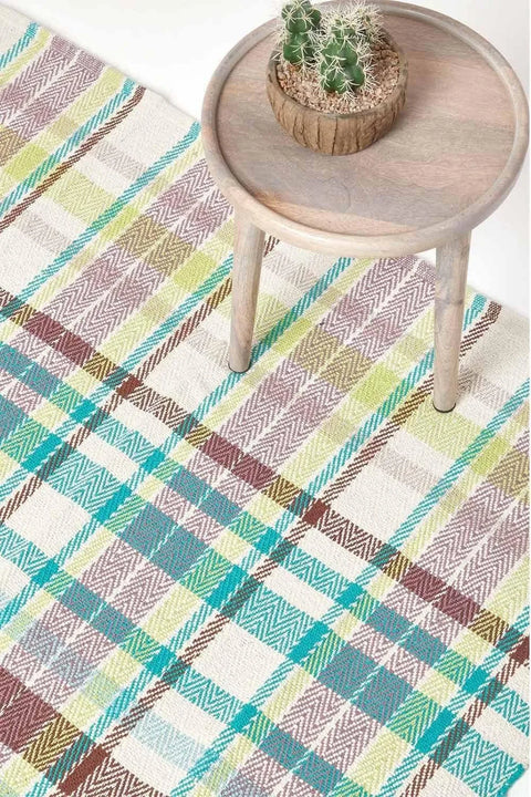 Homescapes Wilson Handwoven Tartan Rug