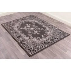 Lord Of Rugs - Traditional Poly Lancashire Oriental Hallway Rug Dark Grey 70 x 200 cm (2'4''x6'7'') Runner