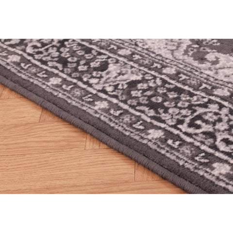 Lord Of Rugs - Traditional Poly Lancashire Oriental Hallway Rug Dark Grey 70 x 200 cm (2'4''x6'7'') Runner