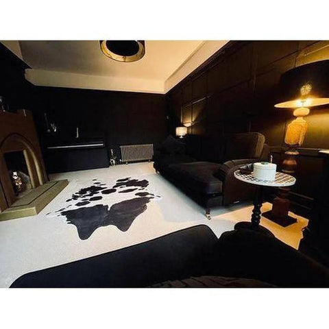 Dunelm Cow Print Faux Rug