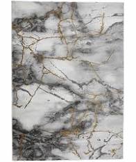 Think Rugs Craft Rug 23270 Grey Gold 120x170 160x220 Abstract Marble