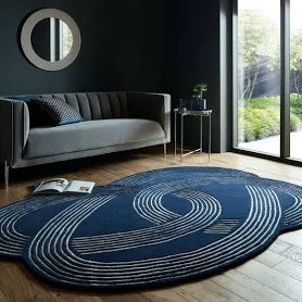 Dunelm Link Loop Wool Oval Rug