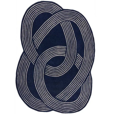Dunelm Link Loop Wool Oval Rug