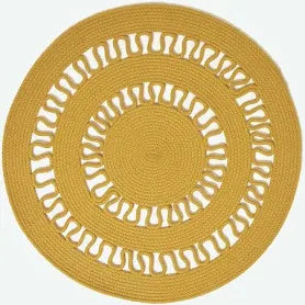 Homescapes Crochet Braided Round Rug