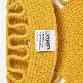 Homescapes Crochet Braided Round Rug