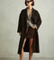 Reiss Lara Chocolate Lara Wool Blend Herringbone-twill Coat
