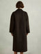 Reiss Lara Chocolate Lara Wool Blend Herringbone-twill Coat