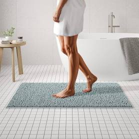 MAYSHINE Plush Shaggy Chenille Bath Mat Extra Soft Super Absorbent Non-Slip Bathroom Rug