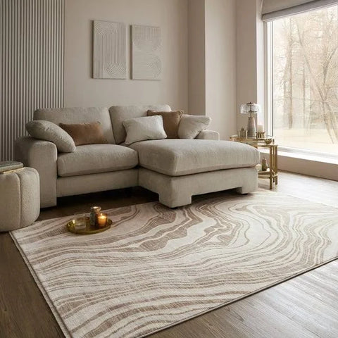 Dunelm Siena Marble Art Deco Rug