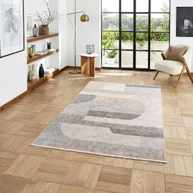 Think Rugs Whisper Abstract Washable Rug H1068