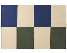 Hay Ethan Cook Flat Works Rug | Hay - Scandinavian Design 200 x 300cm / Peach Green Check