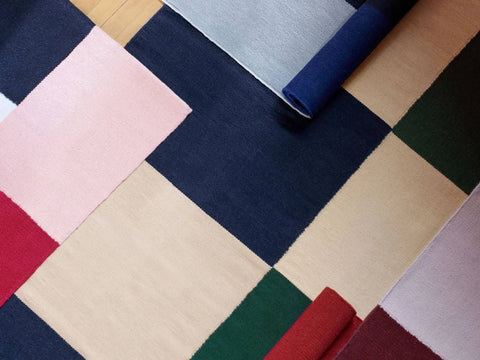 Hay Ethan Cook Flat Works Rug | Hay - Scandinavian Design 200 x 300cm / Peach Green Check