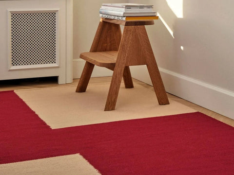 Hay Ethan Cook Flat Works Rug | Hay - Scandinavian Design 200 x 300cm / Peach Green Check