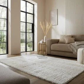 Dunelm Rune Carved Geo Shaggy Rug